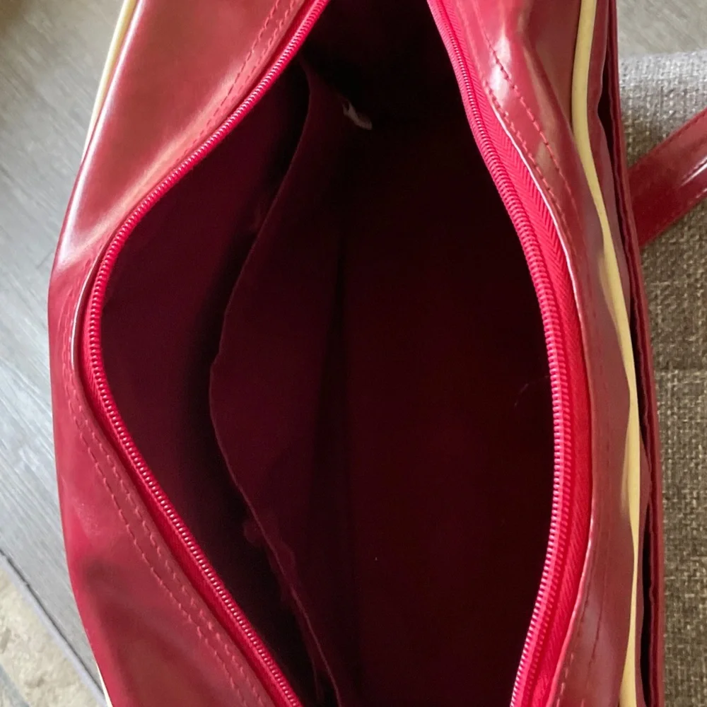 Red and Blue Retro Messenger Bag